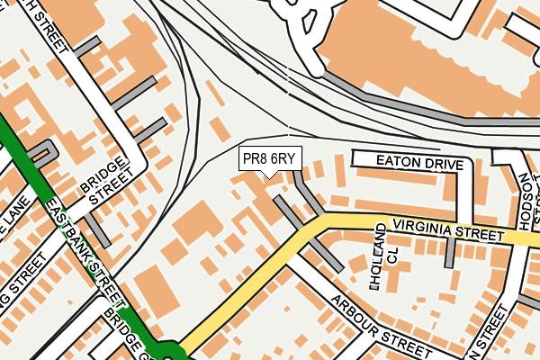 PR8 6RY map - OS OpenMap – Local (Ordnance Survey)