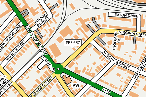 PR8 6RZ map - OS OpenMap – Local (Ordnance Survey)