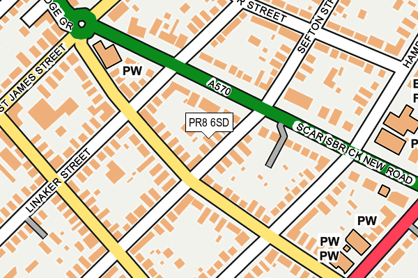 PR8 6SD map - OS OpenMap – Local (Ordnance Survey)