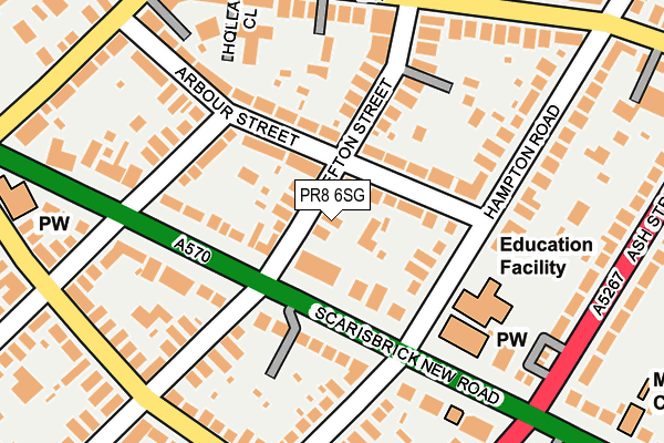 PR8 6SG map - OS OpenMap – Local (Ordnance Survey)