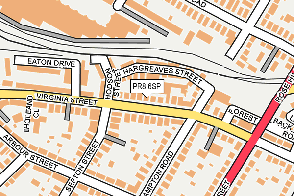 PR8 6SP map - OS OpenMap – Local (Ordnance Survey)