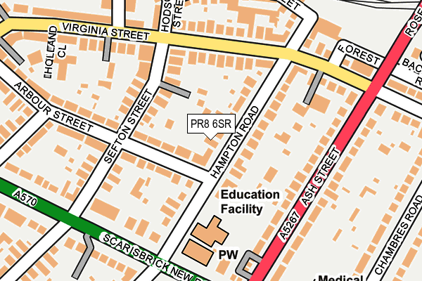 PR8 6SR map - OS OpenMap – Local (Ordnance Survey)