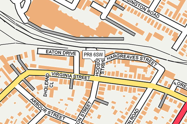 PR8 6SW map - OS OpenMap – Local (Ordnance Survey)