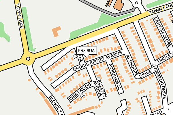 PR8 6UA map - OS OpenMap – Local (Ordnance Survey)