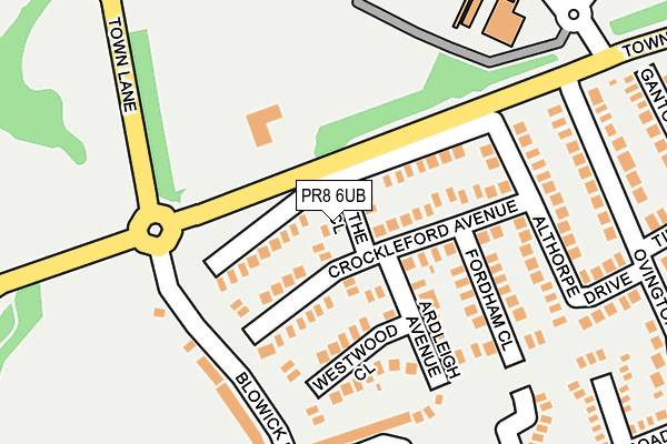 PR8 6UB map - OS OpenMap – Local (Ordnance Survey)