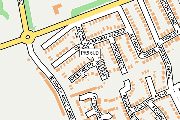 PR8 6UD map - OS OpenMap – Local (Ordnance Survey)