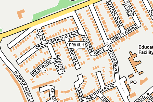 PR8 6UH map - OS OpenMap – Local (Ordnance Survey)