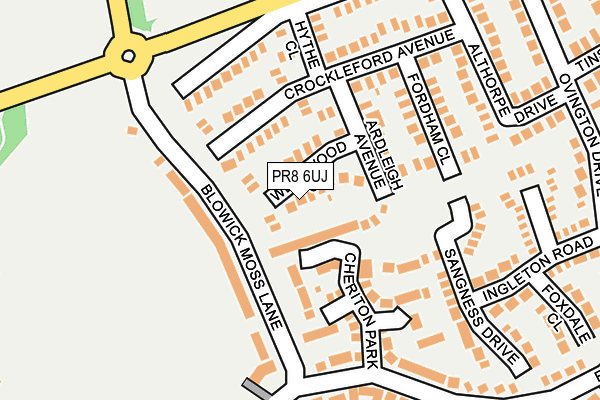 PR8 6UJ map - OS OpenMap – Local (Ordnance Survey)