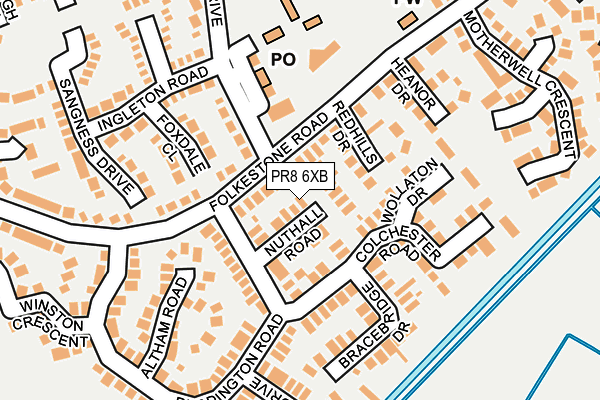 PR8 6XB map - OS OpenMap – Local (Ordnance Survey)