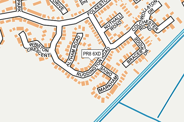 PR8 6XD map - OS OpenMap – Local (Ordnance Survey)