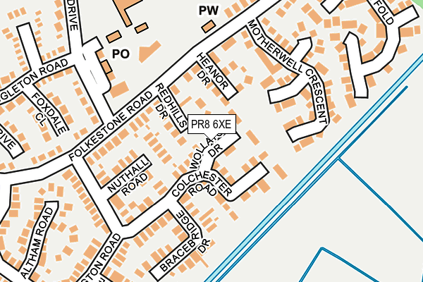PR8 6XE map - OS OpenMap – Local (Ordnance Survey)