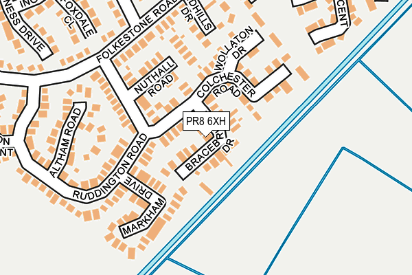 PR8 6XH map - OS OpenMap – Local (Ordnance Survey)