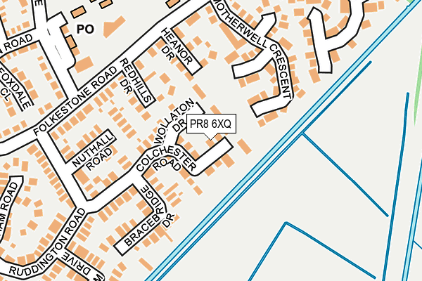 PR8 6XQ map - OS OpenMap – Local (Ordnance Survey)