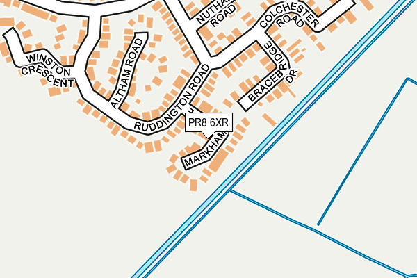 PR8 6XR map - OS OpenMap – Local (Ordnance Survey)