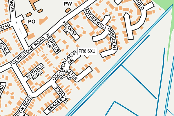 PR8 6XU map - OS OpenMap – Local (Ordnance Survey)