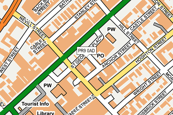 PR9 0AD map - OS OpenMap – Local (Ordnance Survey)