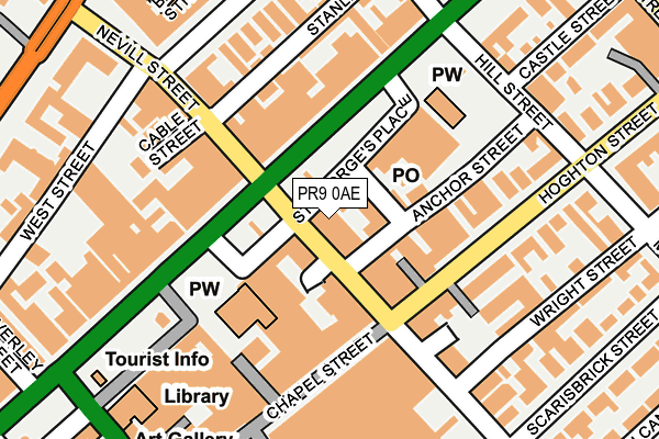 PR9 0AE map - OS OpenMap – Local (Ordnance Survey)