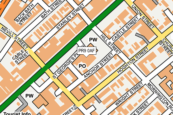 PR9 0AF map - OS OpenMap – Local (Ordnance Survey)