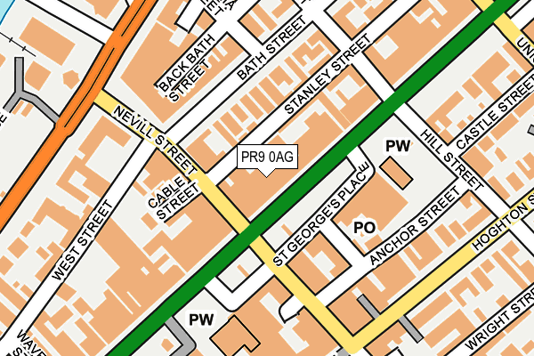 PR9 0AG map - OS OpenMap – Local (Ordnance Survey)