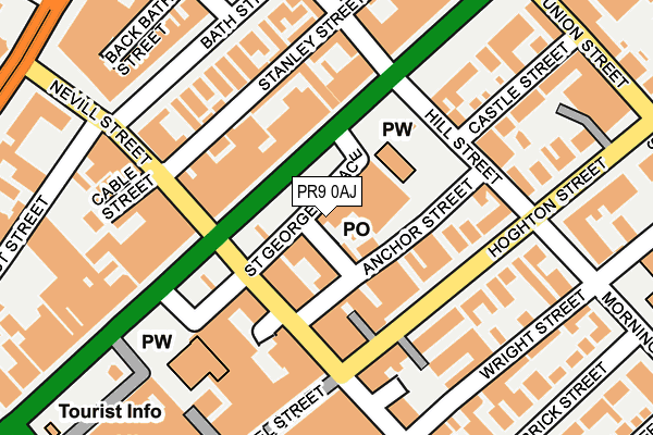 PR9 0AJ map - OS OpenMap – Local (Ordnance Survey)