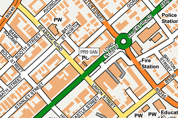 PR9 0AN map - OS OpenMap – Local (Ordnance Survey)