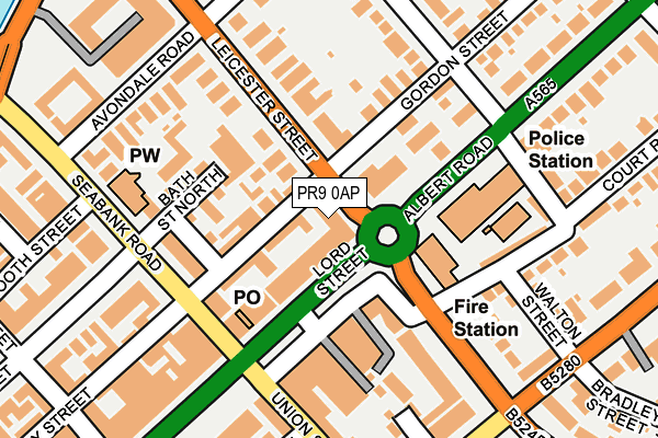 PR9 0AP map - OS OpenMap – Local (Ordnance Survey)