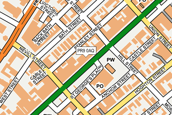 PR9 0AQ map - OS OpenMap – Local (Ordnance Survey)