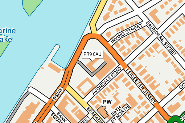 PR9 0AU map - OS OpenMap – Local (Ordnance Survey)