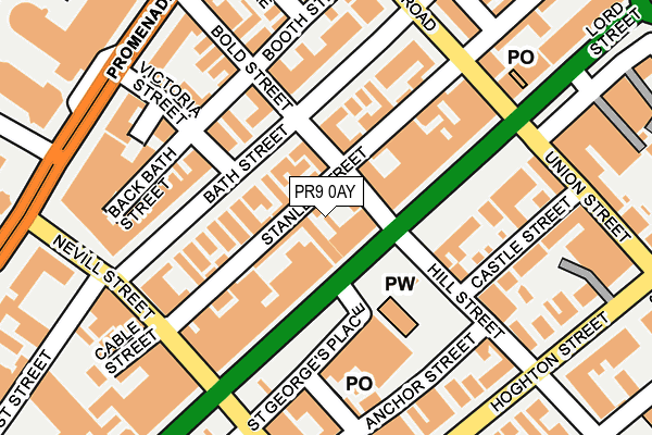 PR9 0AY map - OS OpenMap – Local (Ordnance Survey)