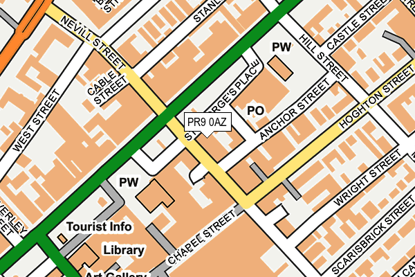 PR9 0AZ map - OS OpenMap – Local (Ordnance Survey)