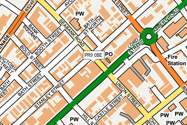 PR9 0BE map - OS OpenMap – Local (Ordnance Survey)