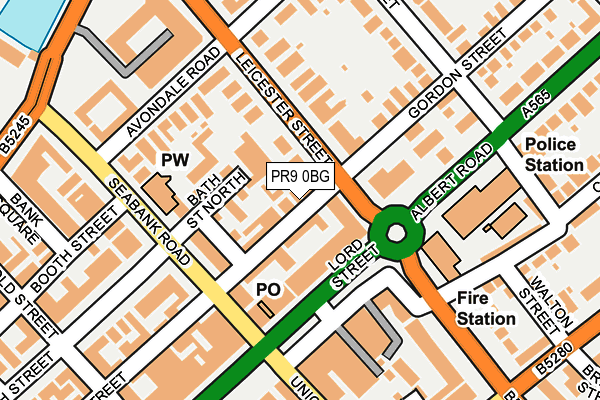 PR9 0BG map - OS OpenMap – Local (Ordnance Survey)