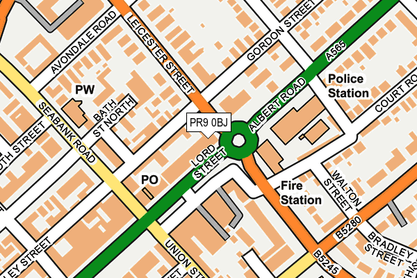 PR9 0BJ map - OS OpenMap – Local (Ordnance Survey)