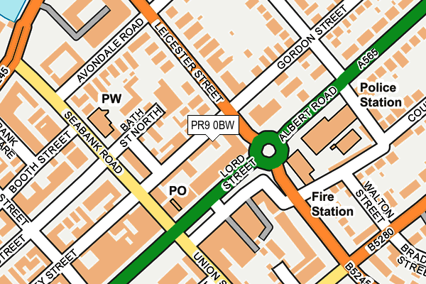 PR9 0BW map - OS OpenMap – Local (Ordnance Survey)