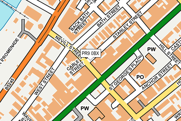 PR9 0BX map - OS OpenMap – Local (Ordnance Survey)