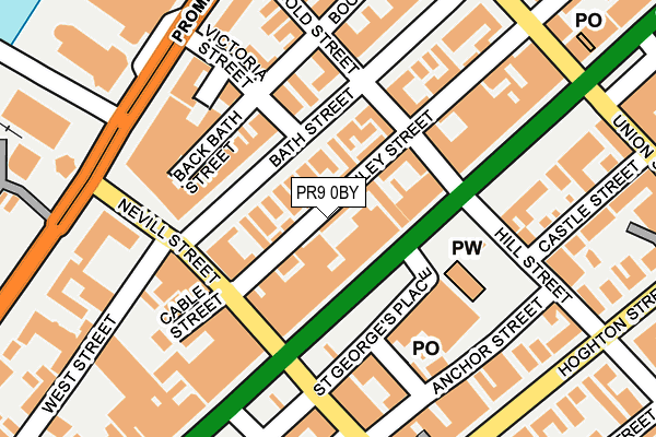 PR9 0BY map - OS OpenMap – Local (Ordnance Survey)