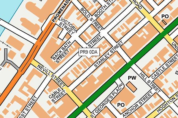 PR9 0DA map - OS OpenMap – Local (Ordnance Survey)