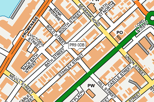 PR9 0DB map - OS OpenMap – Local (Ordnance Survey)