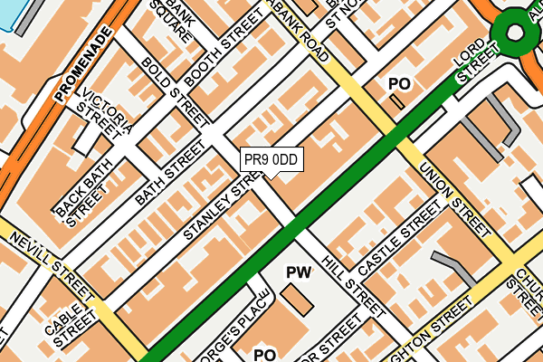 PR9 0DD map - OS OpenMap – Local (Ordnance Survey)