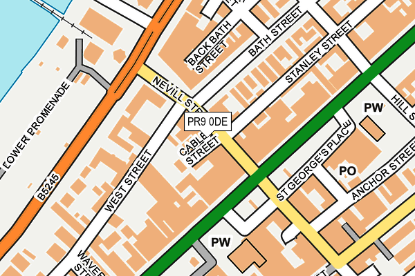 PR9 0DE map - OS OpenMap – Local (Ordnance Survey)