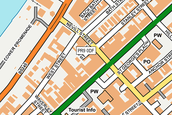 PR9 0DF map - OS OpenMap – Local (Ordnance Survey)