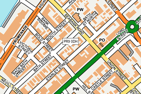 PR9 0DH map - OS OpenMap – Local (Ordnance Survey)