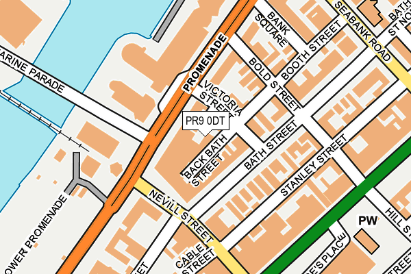 PR9 0DT map - OS OpenMap – Local (Ordnance Survey)