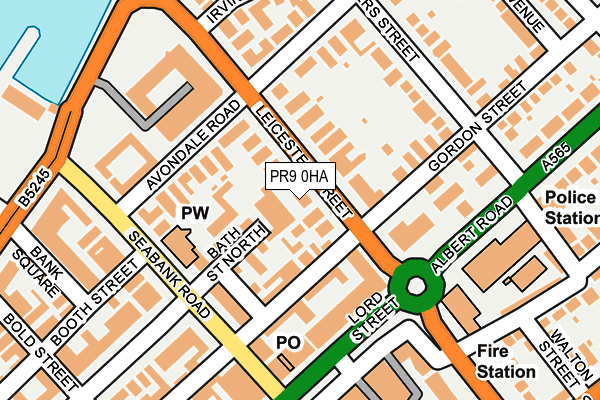 PR9 0HA map - OS OpenMap – Local (Ordnance Survey)