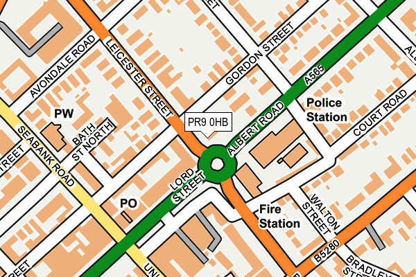 PR9 0HB map - OS OpenMap – Local (Ordnance Survey)