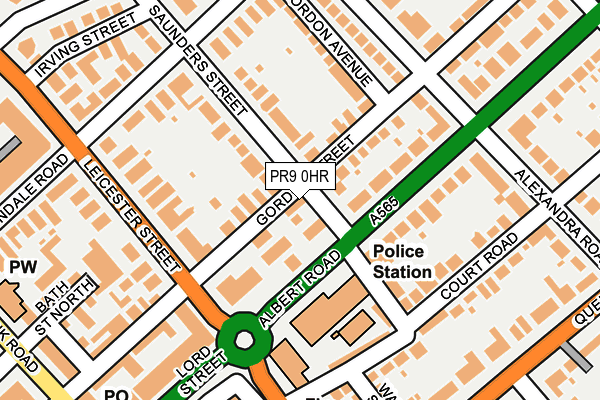 PR9 0HR map - OS OpenMap – Local (Ordnance Survey)