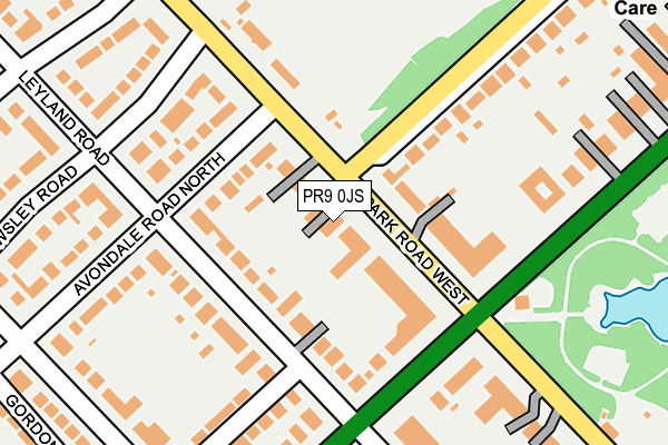 PR9 0JS map - OS OpenMap – Local (Ordnance Survey)