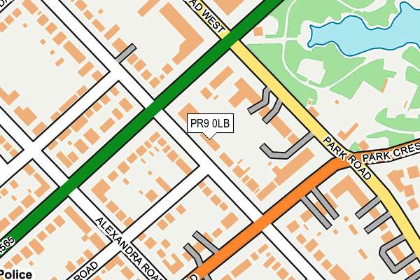 PR9 0LB map - OS OpenMap – Local (Ordnance Survey)