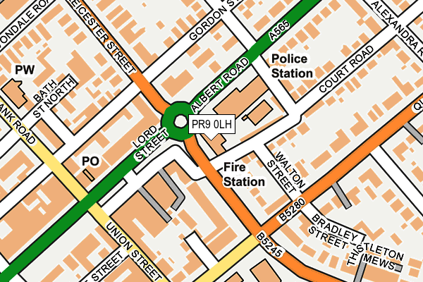 PR9 0LH map - OS OpenMap – Local (Ordnance Survey)