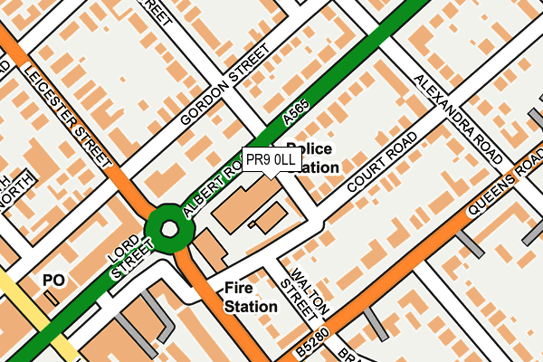 PR9 0LL map - OS OpenMap – Local (Ordnance Survey)